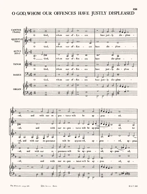 First page of O God, Whom Our Offences Have Justly Displeased