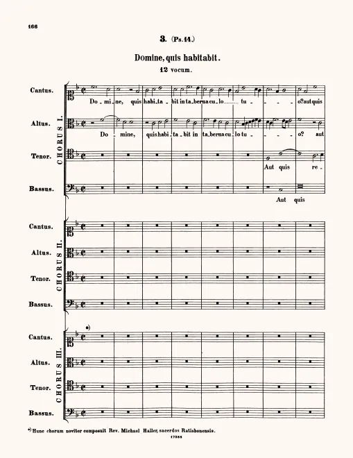 First page of Domine quis habitabit