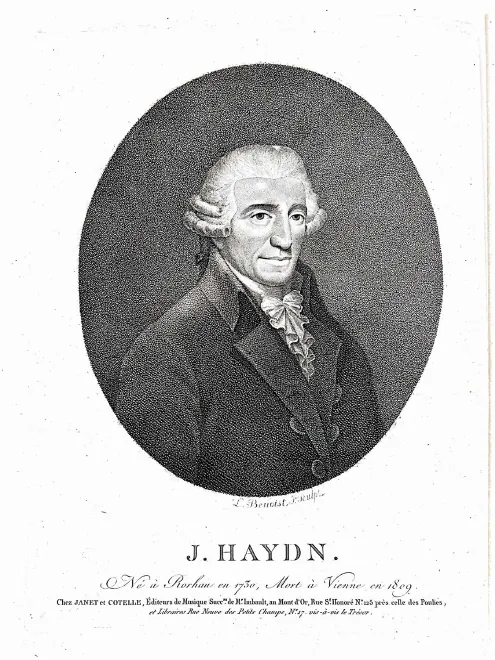 First page of Oeuvres choisies de J. Haydn Quatuors pour deux violons, alto et basse
