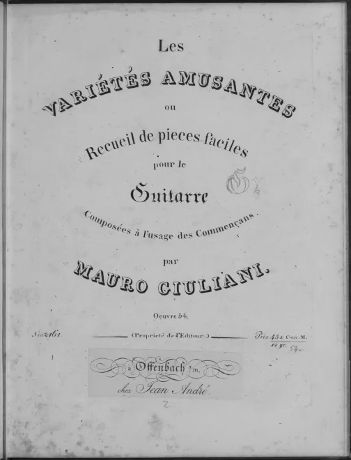 First page of Les Variétés amusantes