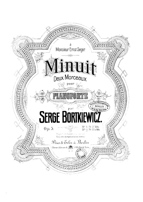 First page of Minuit
