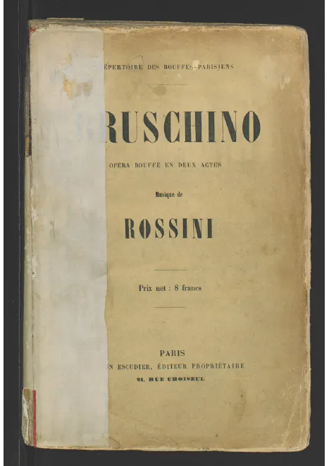 First page of Il signor Bruschino