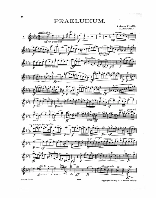 First page of Violin Sonata in C minor