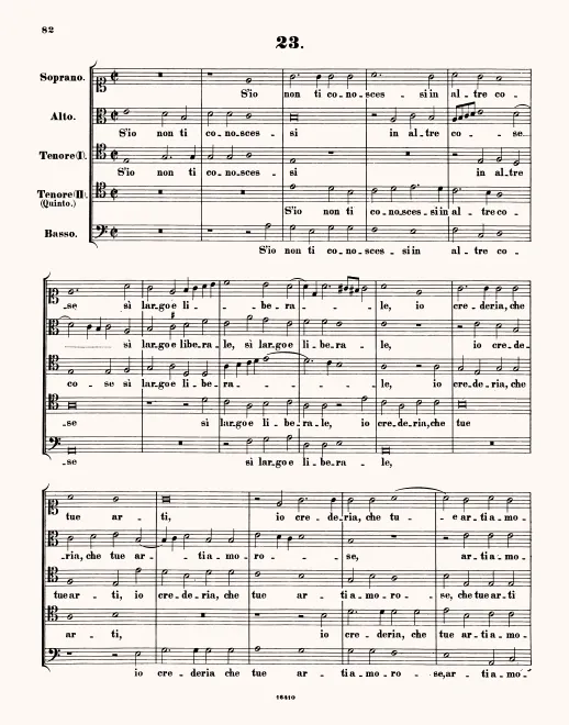 First page of S'io non Ti conoscessi
