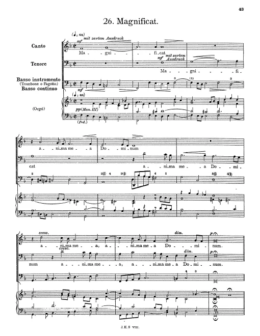 First page of Magnificat anima mea Dominum