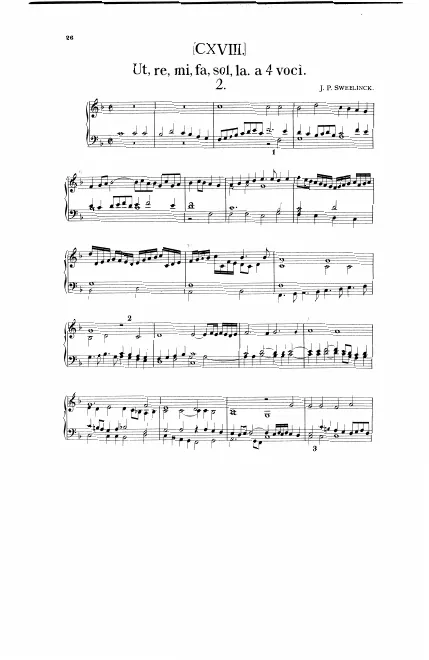 First page of Ut, re, mi, fa, sol, la, a 4 voci