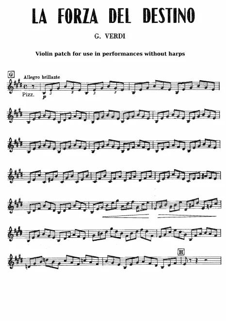 Violin substitute for Harp 1