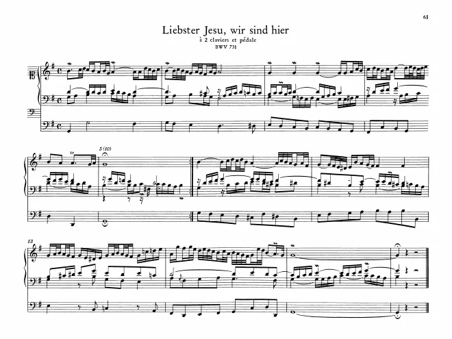 Liebster Jesu, wir sind hier, BWV 731