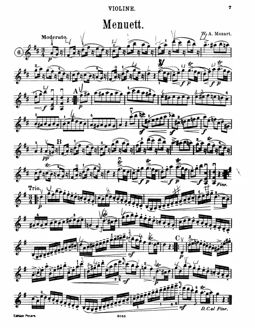 First page of Divertimento