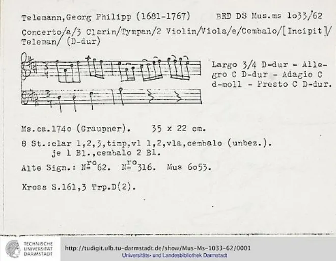 First page of Concerto for 3 Trumpets and Timpani