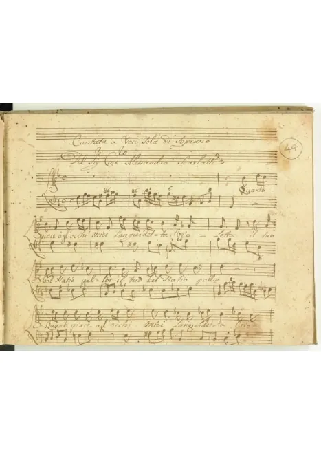 First page of ''Quanto piace agl'occhi miei''