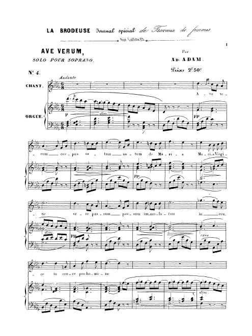 First page of Ave verum