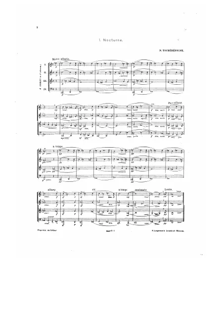 First page of 6 Quartets for 4 Horns in F