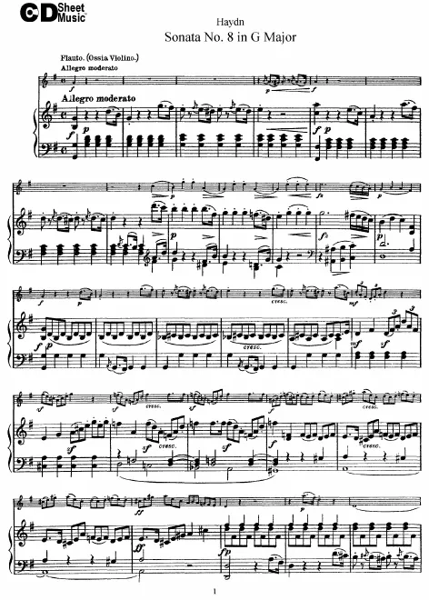 First page of String Quartet in G major