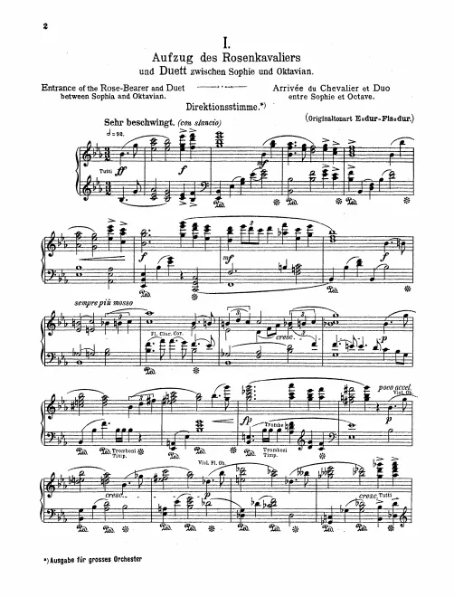 First page of Suite aus der Oper 'Der Rosenkavalier'