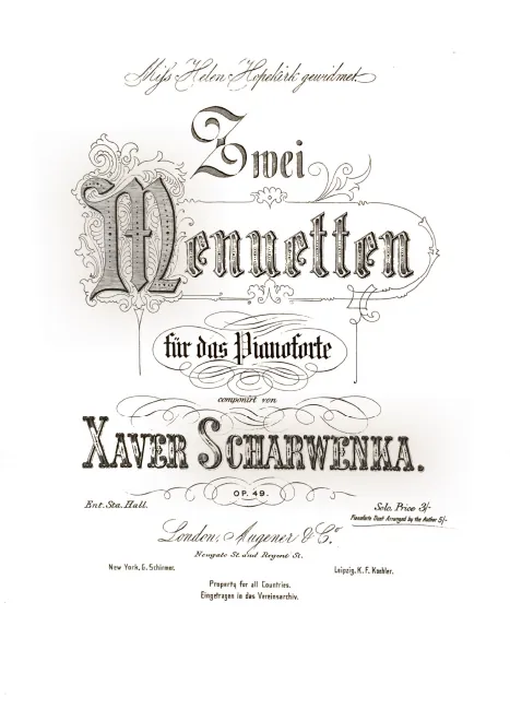First page of 2 Menuettes, Op.49