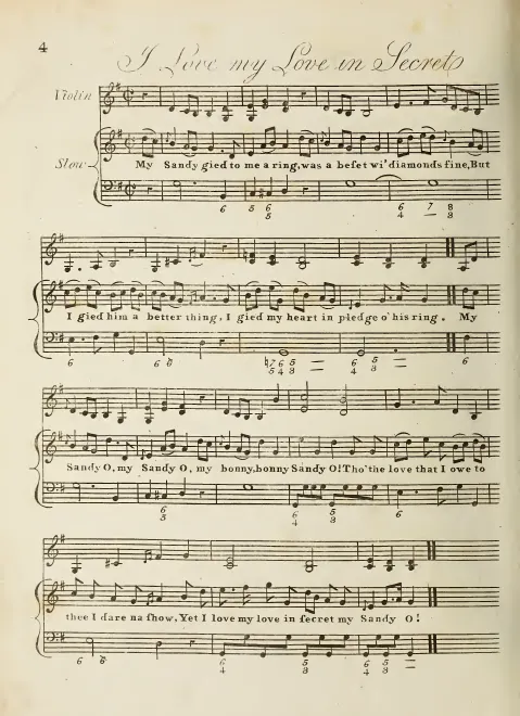 First page of I Love My Love in Secret
