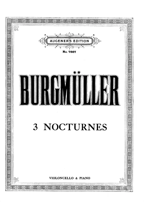 First page of 3 Nocturnes for Cello and Guitar