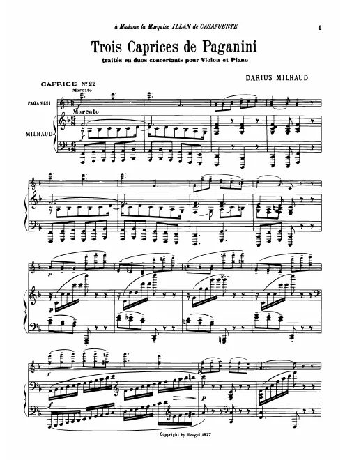 First page of 3 Caprices de Paganini