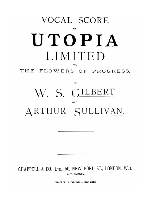 First page of Utopia Limited