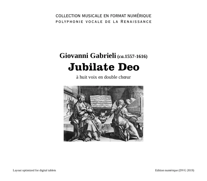 First page of Jubilate Deo