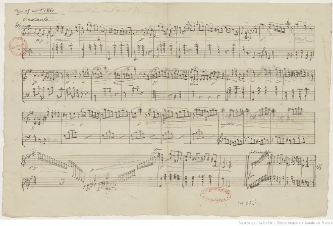 First page of Andante et berceuse