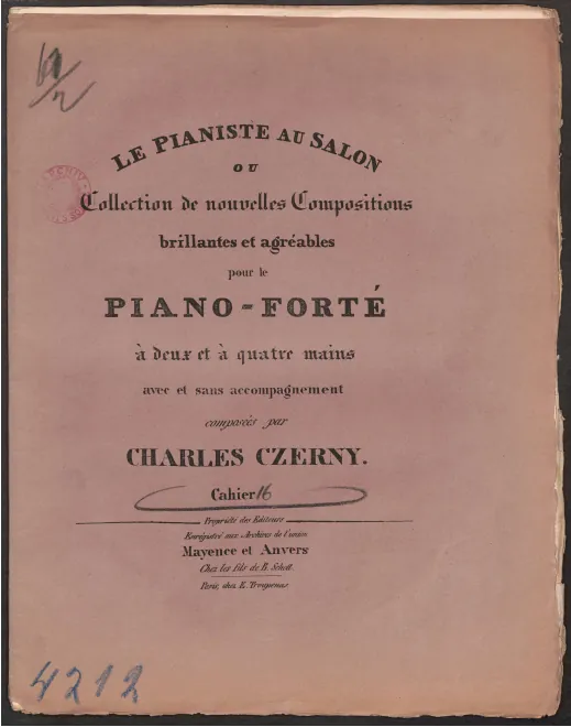 First page of Variations on "A la Fleur du Bel Age" from the Opera 'Le Pre aux Clercs'