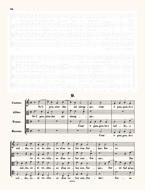 First page of Se'l pensier che mi strugge