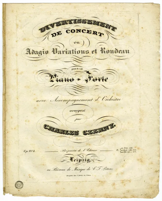 First page of Divertissement de concert