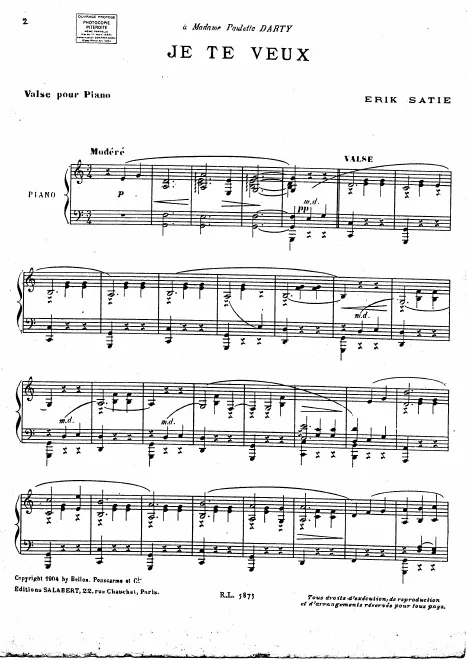 First page of Je te veux