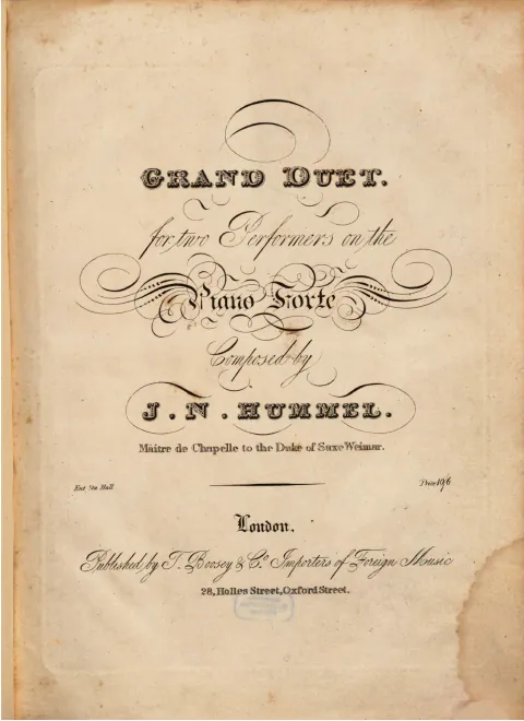 First page of Grande Sonate