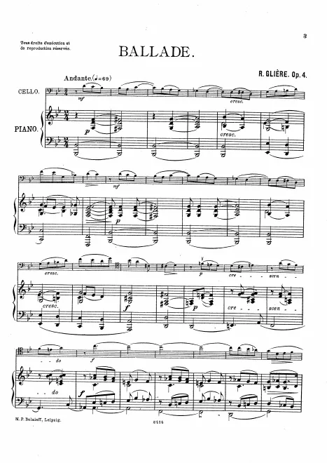 First page of Ballade