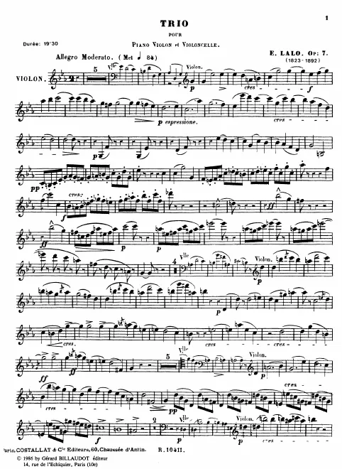 First page of Piano Trio No.1