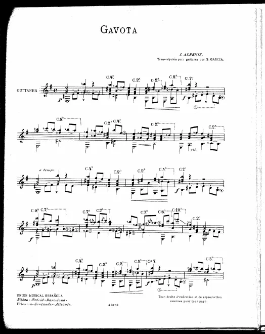 First page of Pavana fácil para manos pequeñas