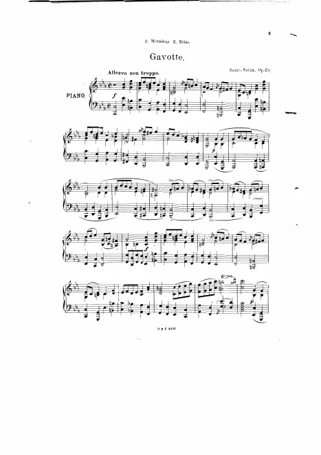 First page of Gavotte