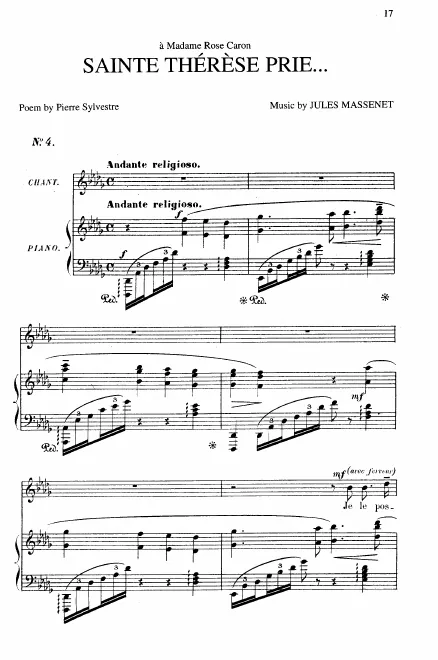 First page of Sainte Thérèse prie ...