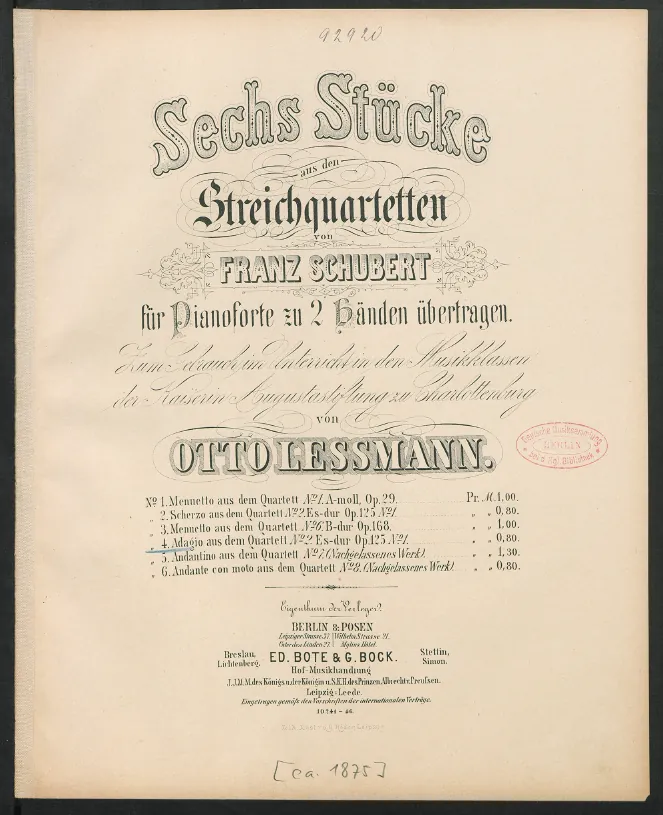 First page of String Quartet in