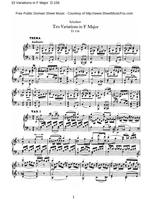 First page of 10 Variations in