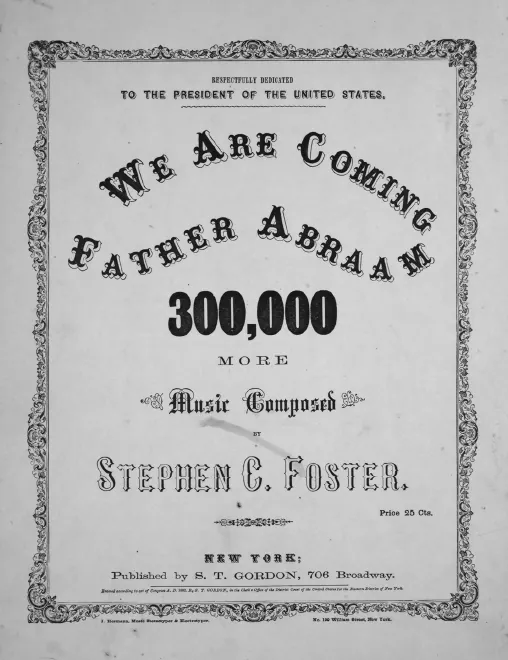 First page of We Are Coming, Father Abraam