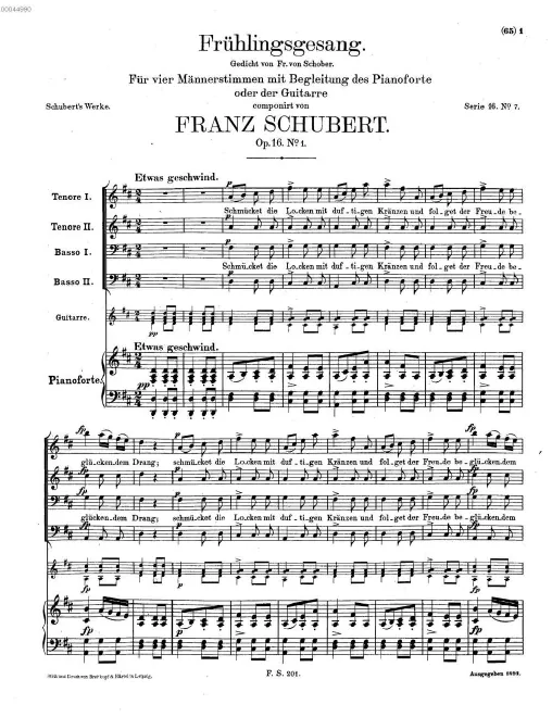 First page of Frühlingsgesang