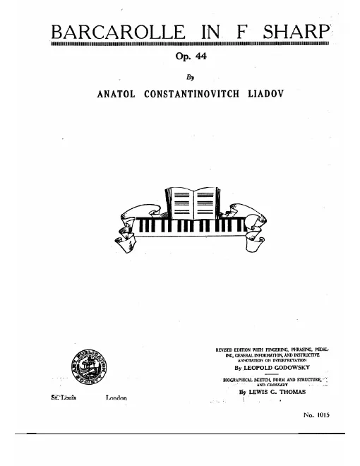 First page of Barcarolle