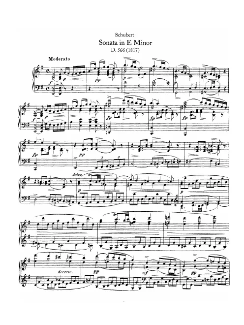 First page of Piano Sonata No. 6 in E minor