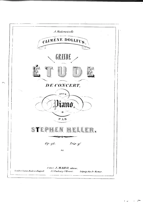 First page of Grande étude de concert pour piano