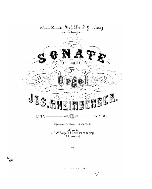 First page of Organ Sonata No.1
