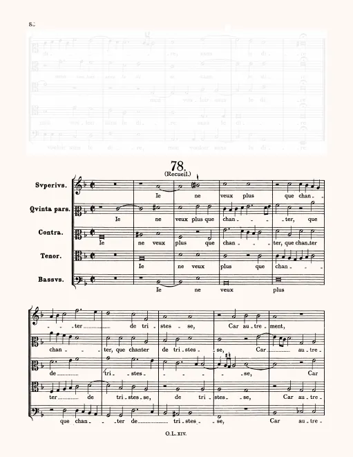 First page of Je ne veux plus que chanter