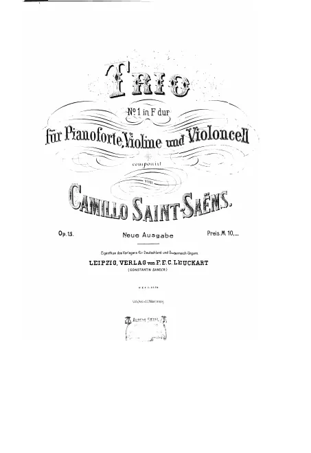 First page of Piano Trio in F major
