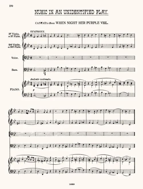 First page of When Night Her Purple Veil