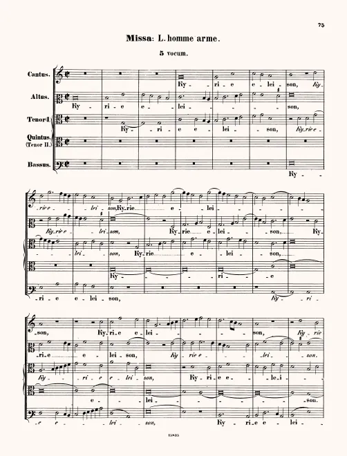 First page of Missa L'homme armé