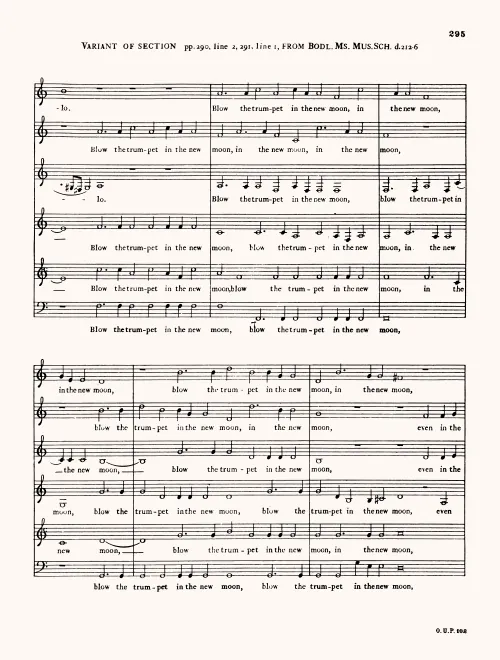 Blow the Trumpet in the New Moon (variant of section)