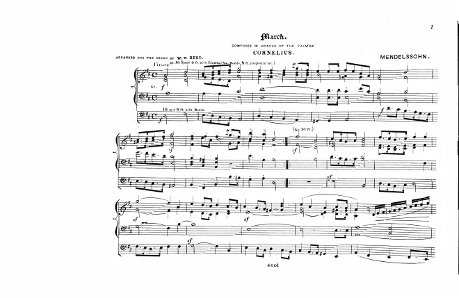 First page of Marsch für Orchester